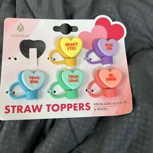 Anna Heart Straw Toppers - Multicolor Set